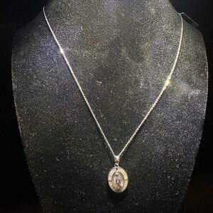 Radiant Silver Medallion Necklace